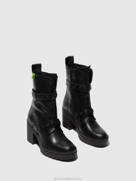 Zip Up Ankle Boots TAMA888 Women V00W160 NAUSICA BLACK Fly London