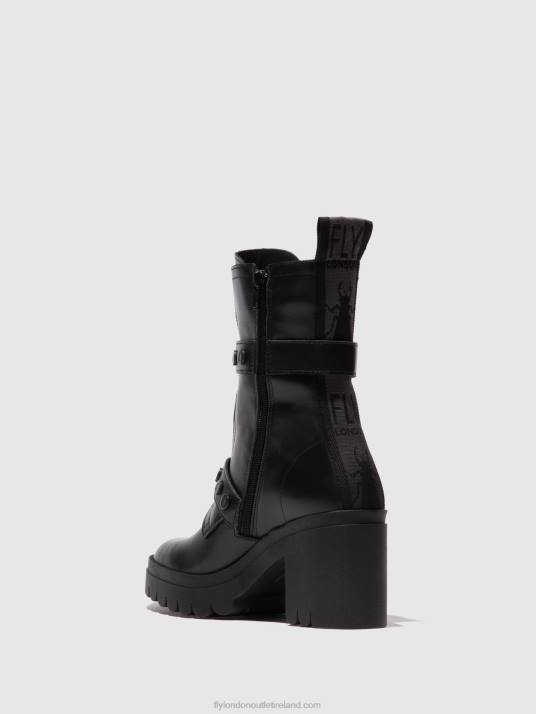 Zip Up Ankle Boots TAMA888 Women V00W160 NAUSICA BLACK Fly London