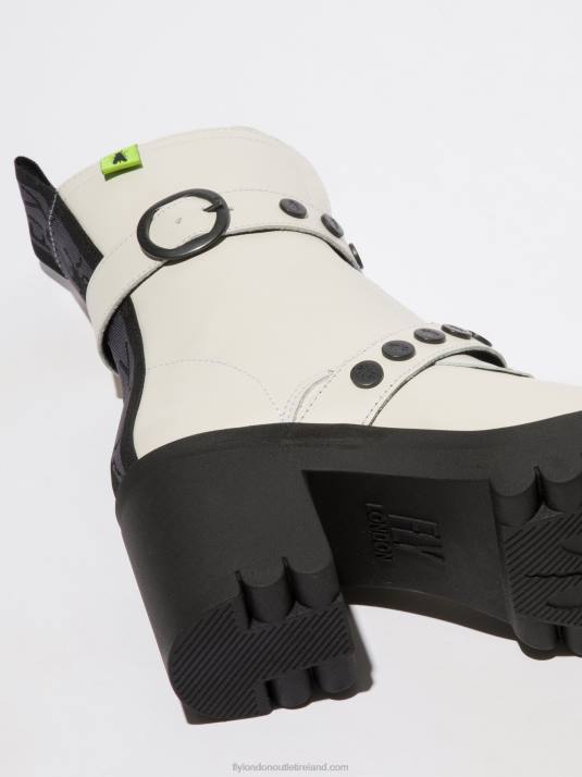 Zip Up Ankle Boots TAMA888 Women V00W161 NAUSICA OFFWHITE Fly London