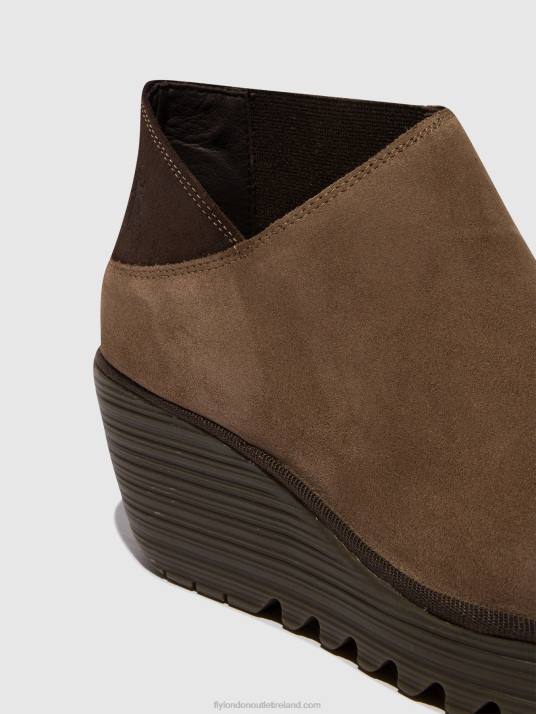 Zip Up Ankle Boots YEGO400 Women V00W28 TAUPE/EXPRESSO Fly London
