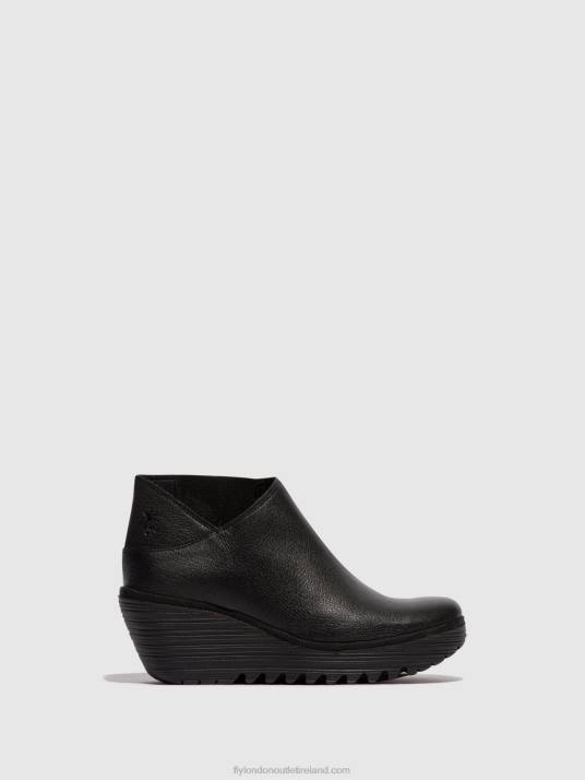 Zip Up Ankle Boots YEGO400 Women V00W34 BLACK Fly London