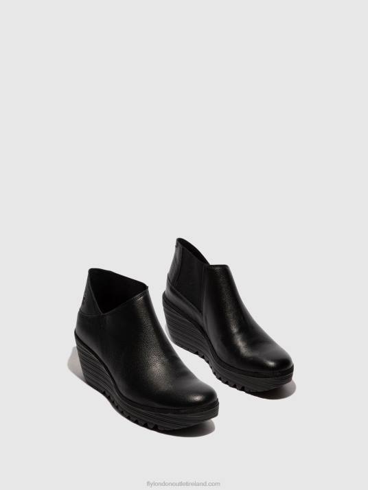 Zip Up Ankle Boots YEGO400 Women V00W34 BLACK Fly London