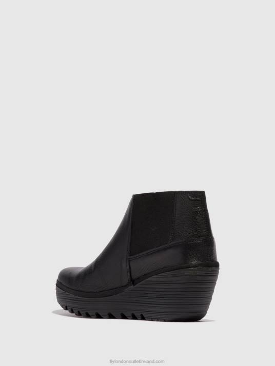 Zip Up Ankle Boots YEGO400 Women V00W34 BLACK Fly London
