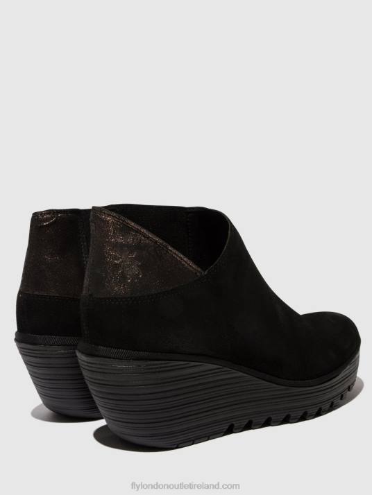 Zip Up Ankle Boots YEGO400 Women V00W35 BLACK/GRAPHITE Fly London