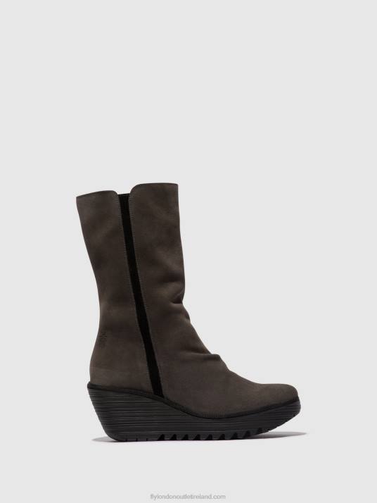 Zip Up Ankle Boots YEMY408 Women V00W29 DIESEL/BLACK Fly London