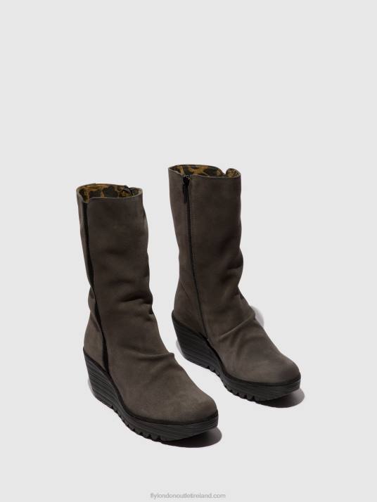 Zip Up Ankle Boots YEMY408 Women V00W29 DIESEL/BLACK Fly London