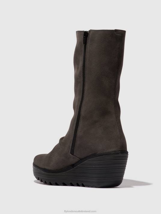 Zip Up Ankle Boots YEMY408 Women V00W29 DIESEL/BLACK Fly London