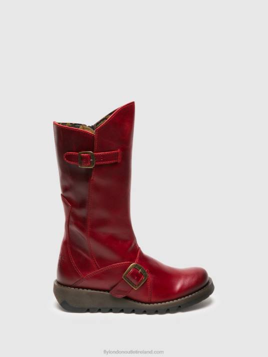 Buckle Boots MES 2 Women V00W345 RED Fly London