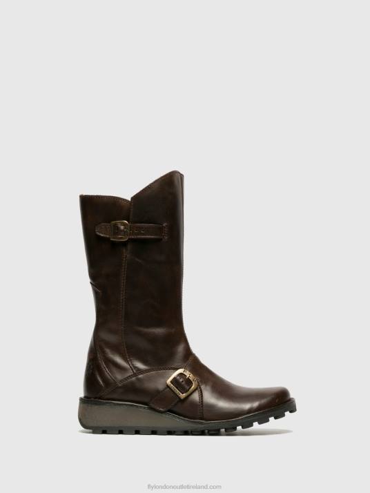 Buckle Boots MES DK Women V00W343 BROWN Fly London