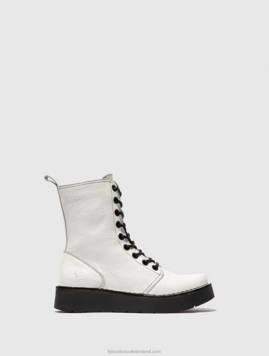 Lace-up Boots RAMI043 Women V00W321 RIO WHITE(BLACK ST) Fly London