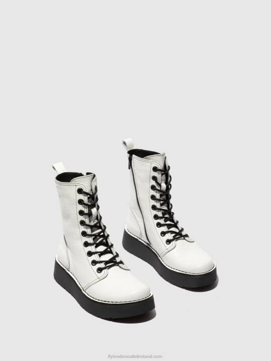 Lace-up Boots RAMI043 Women V00W321 RIO WHITE(BLACK ST) Fly London