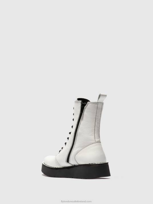 Lace-up Boots RAMI043 Women V00W321 RIO WHITE(BLACK ST) Fly London