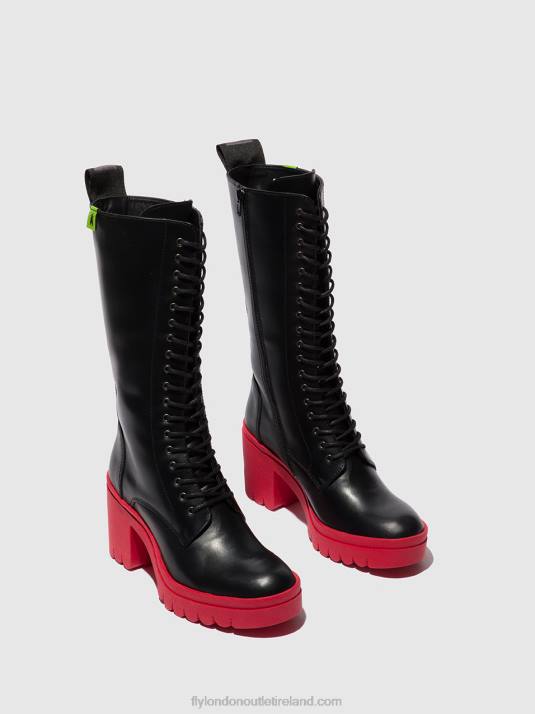 Lace-up Boots TALY884 Women V00W315 TUNDER BLACK (RED SOLE) Fly London