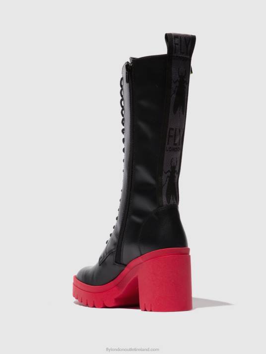 Lace-up Boots TALY884 Women V00W315 TUNDER BLACK (RED SOLE) Fly London