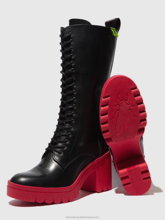 Lace-up Boots TALY884 Women V00W315 TUNDER BLACK (RED SOLE) Fly London