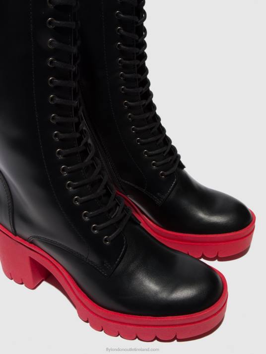 Lace-up Boots TALY884 Women V00W315 TUNDER BLACK (RED SOLE) Fly London