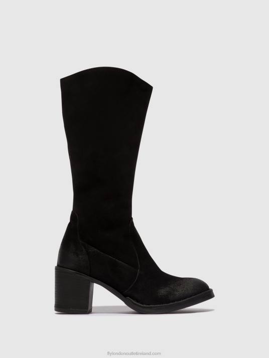 Zip Up Boots BALO096 Women V00W304 BLACK Fly London