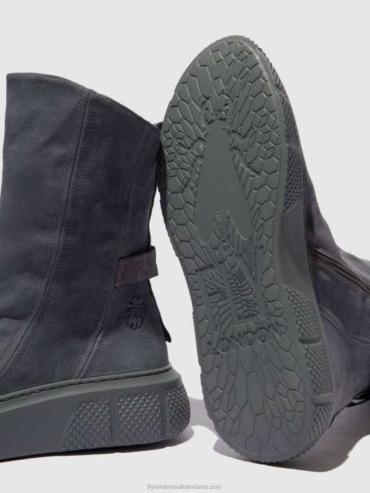 Zip Up Boots ESEN485 Women V00W323 SORANO BLUE GREY Fly London
