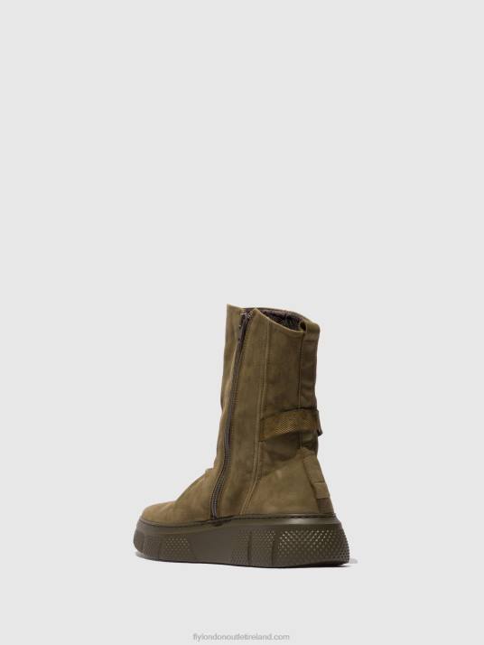Zip Up Boots ESEN485 Women V00W324 SORANO MILITRY Fly London