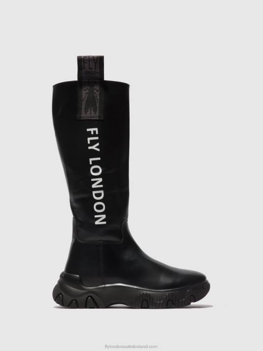 Zip Up Boots FEBE886 Women V00W312 TUNDER BLACK Fly London