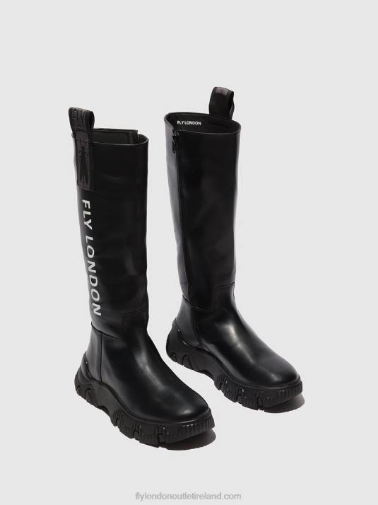 Zip Up Boots FEBE886 Women V00W312 TUNDER BLACK Fly London
