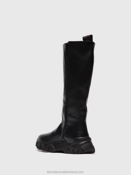 Zip Up Boots FEBE886 Women V00W312 TUNDER BLACK Fly London