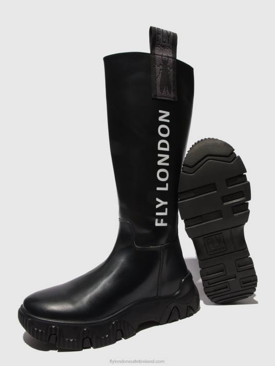 Zip Up Boots FEBE886 Women V00W312 TUNDER BLACK Fly London