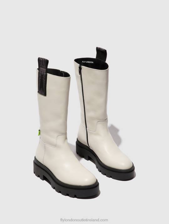Zip Up Boots JALO882 Women V00W311 NAOMI OFFWHITE Fly London