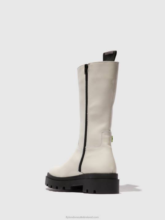 Zip Up Boots JALO882 Women V00W311 NAOMI OFFWHITE Fly London