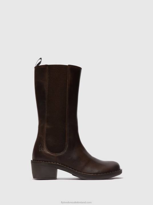 Zip Up Boots MADA081 Women V00W303 DK. BROWN Fly London