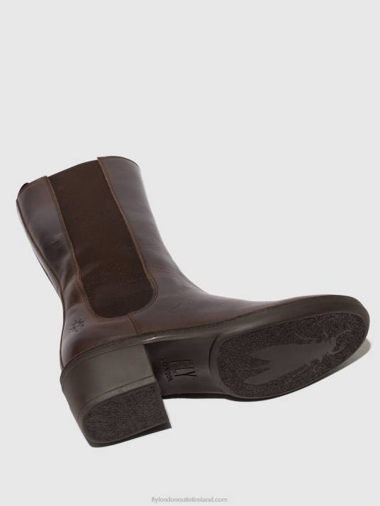 Zip Up Boots MADA081 Women V00W303 DK. BROWN Fly London