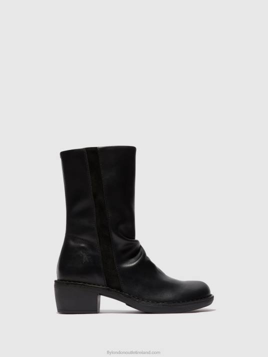Zip Up Boots MECY092 Women V00W299 BLACK/BLACK Fly London