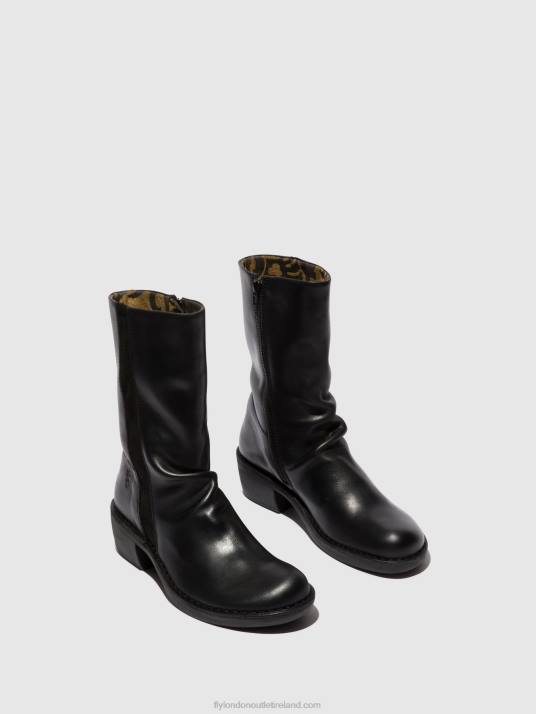 Zip Up Boots MECY092 Women V00W299 BLACK/BLACK Fly London