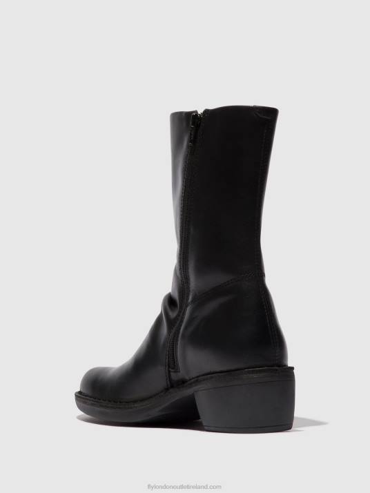Zip Up Boots MECY092 Women V00W299 BLACK/BLACK Fly London