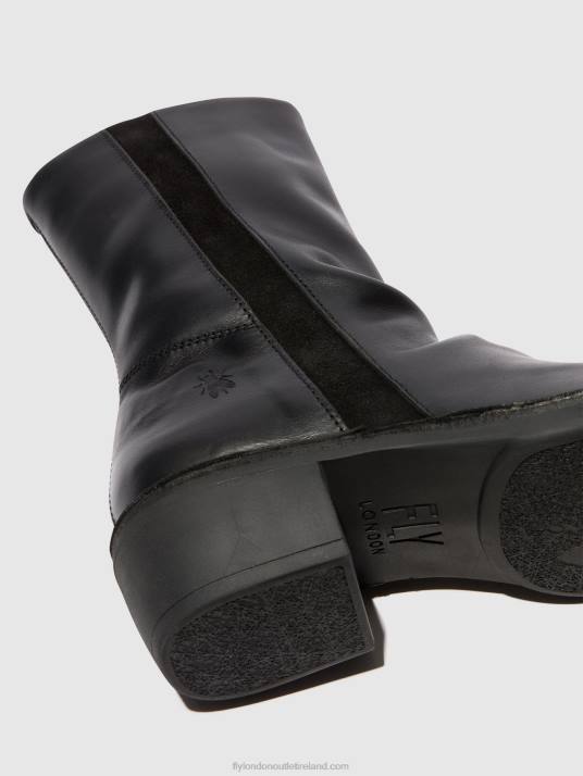 Zip Up Boots MECY092 Women V00W299 BLACK/BLACK Fly London