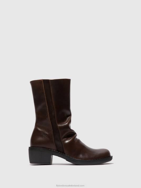 Zip Up Boots MECY092 Women V00W301 DK.BROWN/EXPRESSO Fly London