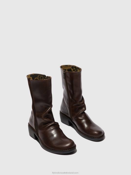 Zip Up Boots MECY092 Women V00W301 DK.BROWN/EXPRESSO Fly London