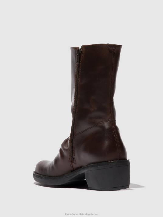 Zip Up Boots MECY092 Women V00W301 DK.BROWN/EXPRESSO Fly London