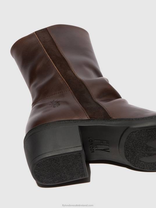 Zip Up Boots MECY092 Women V00W301 DK.BROWN/EXPRESSO Fly London