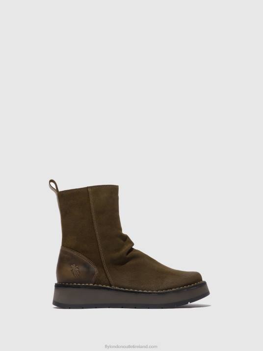 Zip Up Boots RENO053 Women V00W320 OILSUEDE/RUG SLUDGE/OLIVE Fly London