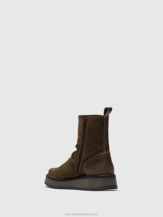 Zip Up Boots RENO053 Women V00W320 OILSUEDE/RUG SLUDGE/OLIVE Fly London
