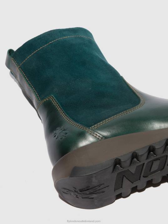 Zip Up Boots SAUK794 Women V00W316 RUG/OILSUEDE PETROL Fly London