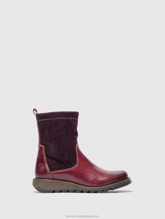 Zip Up Boots SAUK794 Women V00W322 RUG/OILSUEDE PURPLE Fly London