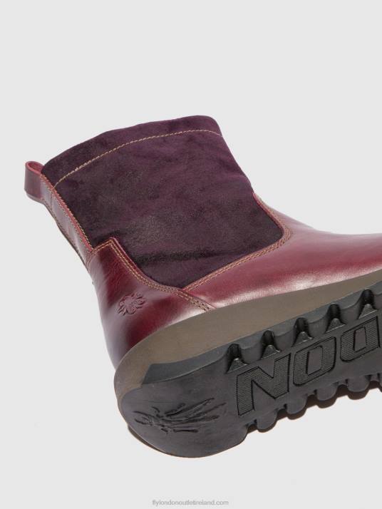 Zip Up Boots SAUK794 Women V00W322 RUG/OILSUEDE PURPLE Fly London