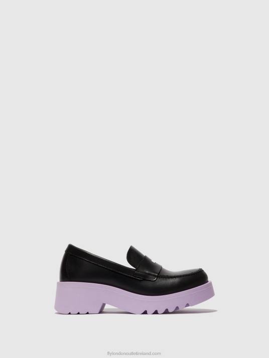 Loafers Shoes MOAT948 Women V00W651 BLACK (VIOLET SOLE) Fly London