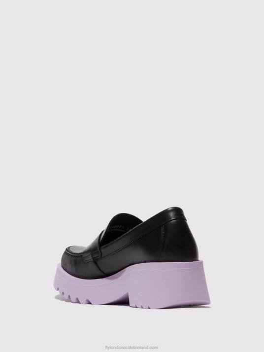 Loafers Shoes MOAT948 Women V00W651 BLACK (VIOLET SOLE) Fly London