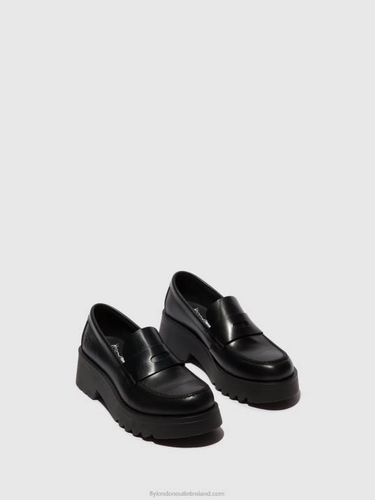 Loafers Shoes MOAT948 Women V00W653 BLACK (BLACK SOLE) Fly London