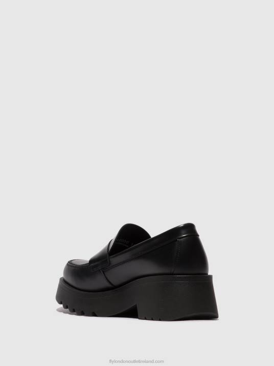 Loafers Shoes MOAT948 Women V00W653 BLACK (BLACK SOLE) Fly London