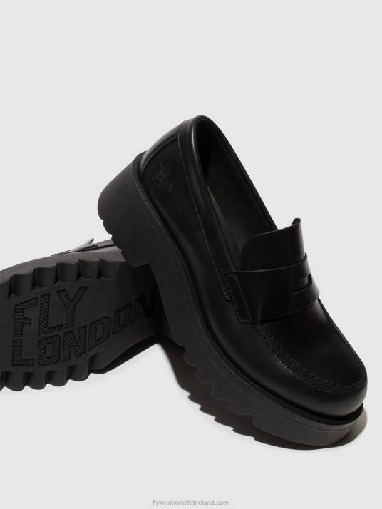 Loafers Shoes MOAT948 Women V00W653 BLACK (BLACK SOLE) Fly London