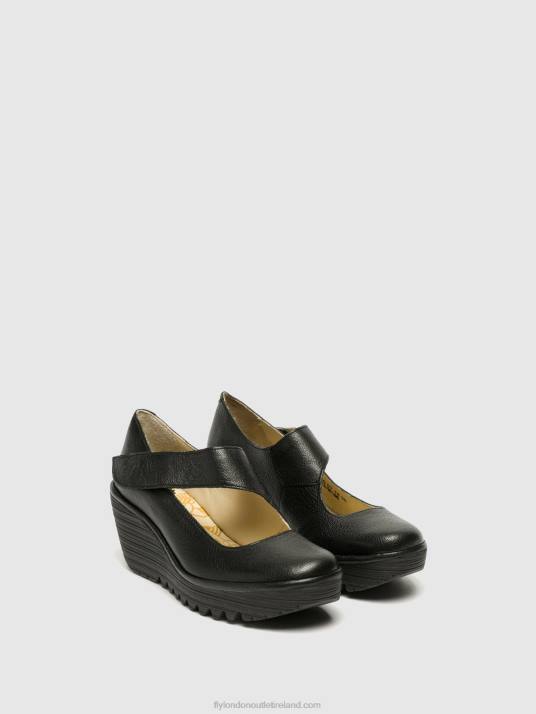 Mary Jane Shoes YASI682 Women V00W696 MOUSSE BLACK Fly London